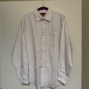 Elegant White Men's Dress Shirt